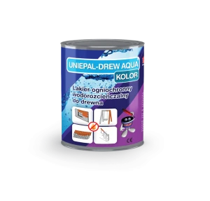 Lakier ogniochronny do drewna UNIEPAL DREW® AQUA KOLOR (puszka 10L)