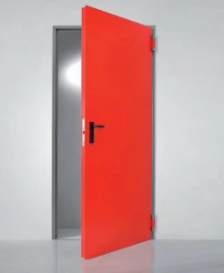 Drzwi techniczne stalowe  NINZ "90" 1000x2050mm w murze (bez luzu), płaszczowe, bezprogowe